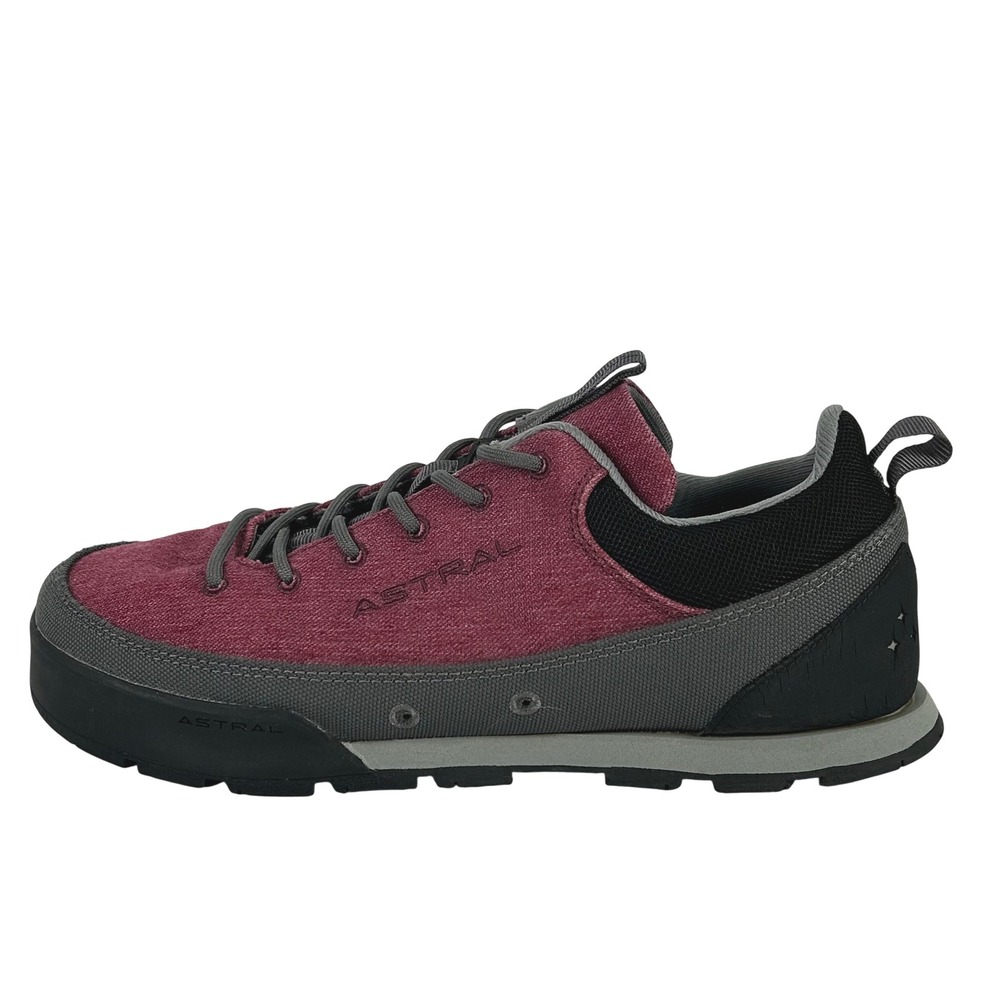 Astral Rambler Hiking Trail Shoes Maroon Gray Hemp Rubber Womens 7.5 VHC-F21